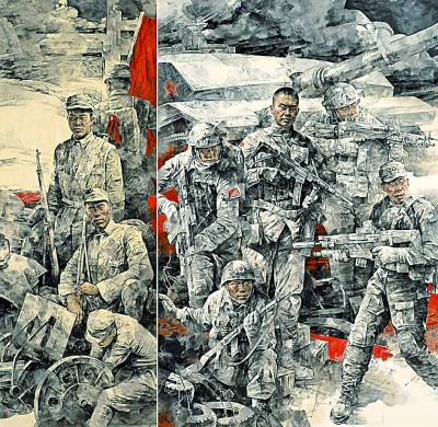 笔绘强军路 共书英雄谱