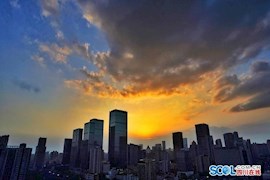 秋日的成都市区夜色撩人魅力独特