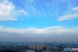 又见“成都蓝” 早上起来晾晒忙