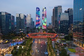 成都新老“网红”同时亮灯 高低搭配形成绝美画面